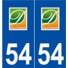 54 Dombasle-sur-Meurthe logo autocollant plaque stickers ville