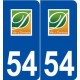 54 Dombasle-sur-Meurthe logo autocollant plaque stickers ville