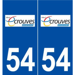 54 Écrouves logo autocollant plaque stickers ville