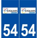 54 Écrouves logo autocollant plaque stickers ville