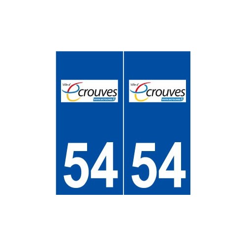 54 Écrouves logo autocollant plaque stickers ville