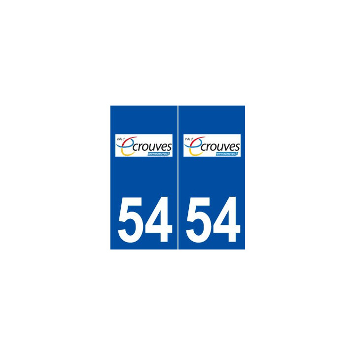 54 Écrouves logo autocollant plaque stickers ville