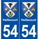 54 Heillecourt blason autocollant plaque stickers ville