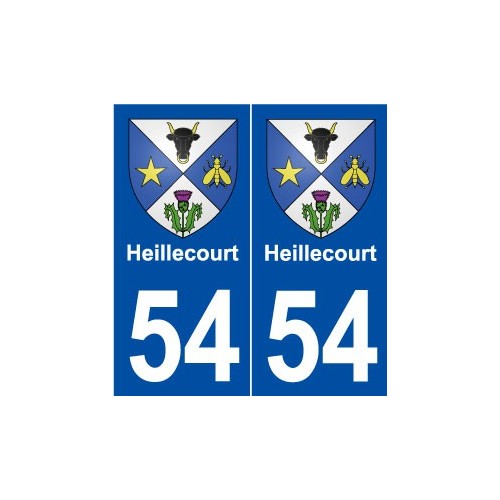 54 Heillecourt blason autocollant plaque stickers ville