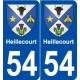 54 Heillecourt blason autocollant plaque stickers ville