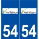 54 Heillecourt logo autocollant plaque stickers ville