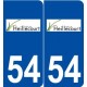 54 Heillecourt logo autocollant plaque stickers ville