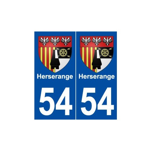 54 Herserange blason autocollant plaque stickers ville