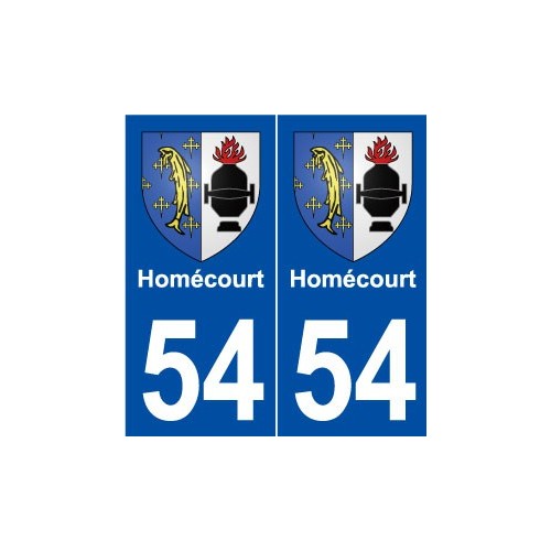 54 Homécourt blason autocollant plaque stickers ville