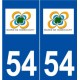54 Homécourt logo autocollant plaque stickers ville