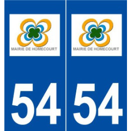 54 Homécourt logo autocollant plaque stickers ville