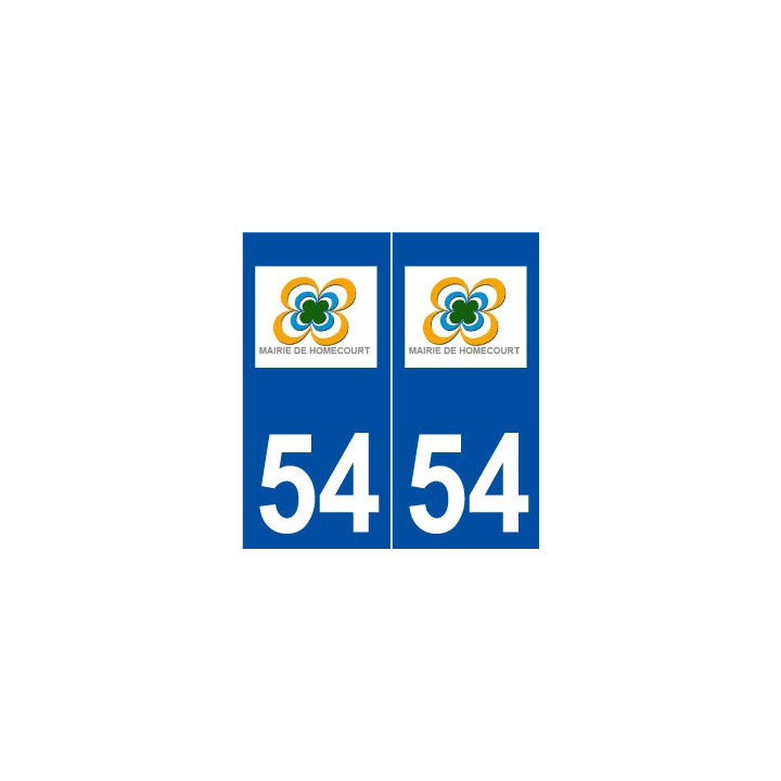 54 Homécourt logo autocollant plaque stickers ville