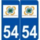 54 Homécourt logo autocollant plaque stickers ville