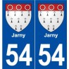 54 Jarny blason autocollant plaque stickers ville