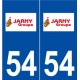54 Jarny logo autocollant plaque stickers ville