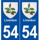 54 Liverdun blason autocollant plaque stickers ville