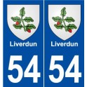 54 Liverdun blason autocollant plaque stickers ville