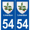 54 Liverdun blason autocollant plaque stickers ville