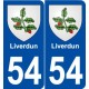 54 Liverdun blason autocollant plaque stickers ville