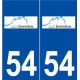 54 Liverdun logo autocollant plaque stickers ville