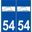 54 Liverdun logo autocollant plaque stickers ville