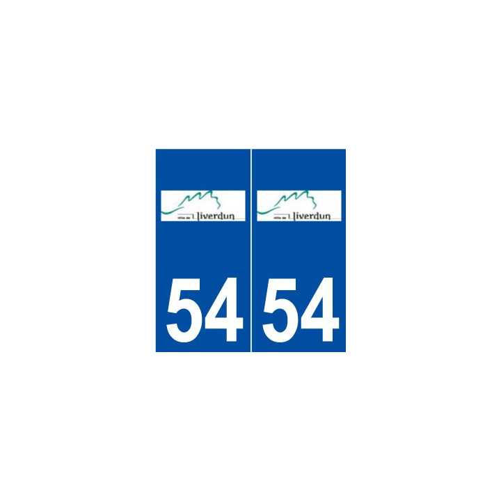 54 Liverdun logo autocollant plaque stickers ville