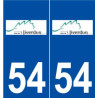 54 Liverdun logo autocollant plaque stickers ville