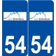 54 Liverdun logo autocollant plaque stickers ville