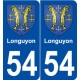 54 Longuyon blason autocollant plaque stickers ville