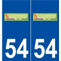 54 Longuyon logo autocollant plaque stickers ville
