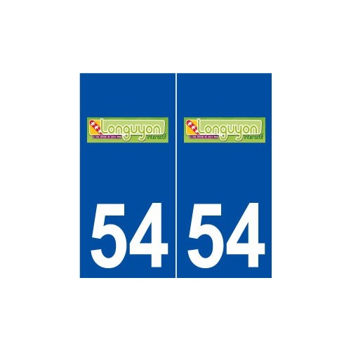 54 Longuyon logo autocollant plaque stickers ville