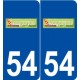 54 Longuyon logo autocollant plaque stickers ville