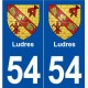 54 Ludres blason autocollant plaque stickers ville