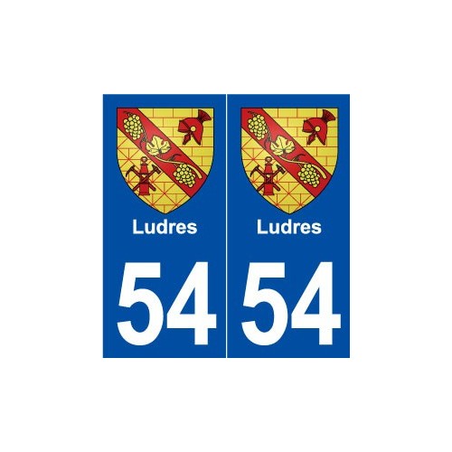 54 Ludres blason autocollant plaque stickers ville