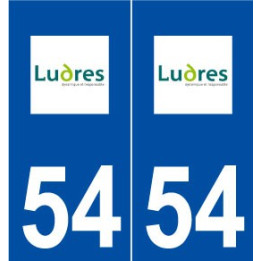 54 Ludres logo autocollant plaque stickers ville