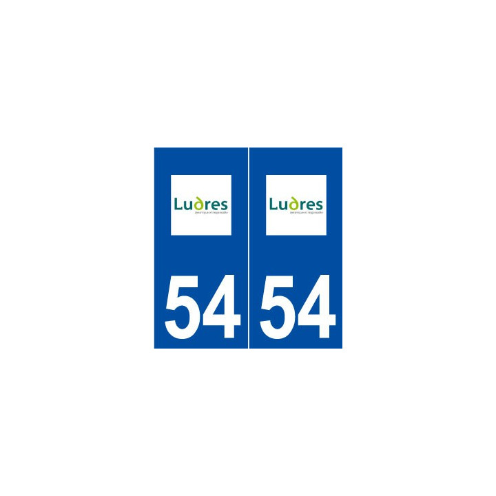 54 Ludres logo autocollant plaque stickers ville