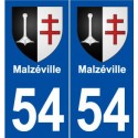 54 Malzéville blason autocollant plaque stickers ville