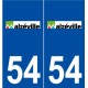 54 Malzéville logo autocollant plaque stickers ville