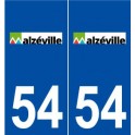 54 Malzéville logo autocollant plaque stickers ville