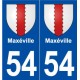 54 Maxéville blason autocollant plaque stickers ville