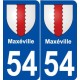 54 Maxéville blason autocollant plaque stickers ville