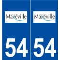 54 Maxéville logo autocollant plaque stickers ville