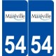 54 Maxéville logo autocollant plaque stickers ville