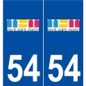 54 Mont-Saint-Martin logo autocollant plaque stickers ville
