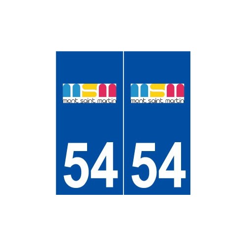 54 Mont-Saint-Martin logo autocollant plaque stickers ville