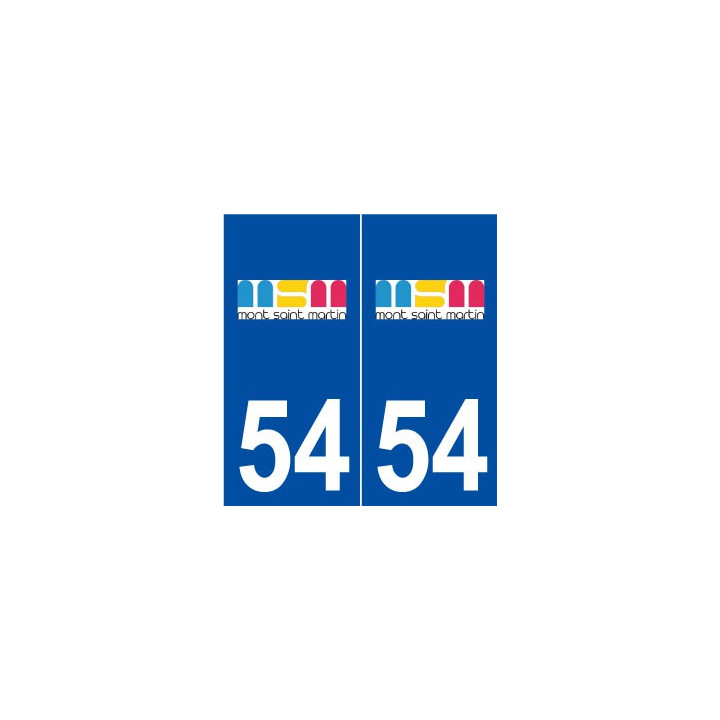 54 Mont-Saint-Martin logo autocollant plaque stickers ville