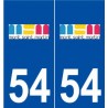 54 Mont-Saint-Martin logo autocollant plaque stickers ville