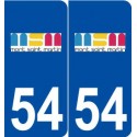 54 Mont-Saint-Martin logo autocollant plaque stickers ville
