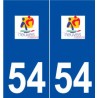 54 Neuves-Maisons logo autocollant plaque stickers ville
