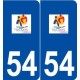 54 Neuves-Maisons logo autocollant plaque stickers ville